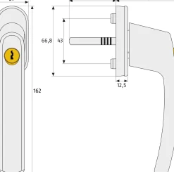 Abus Fenstergriff FG 210 silber