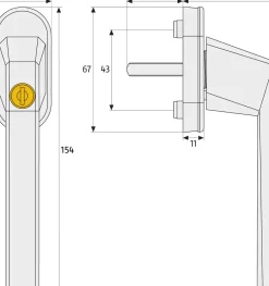 Abus Fenstergriff FG 110 silber