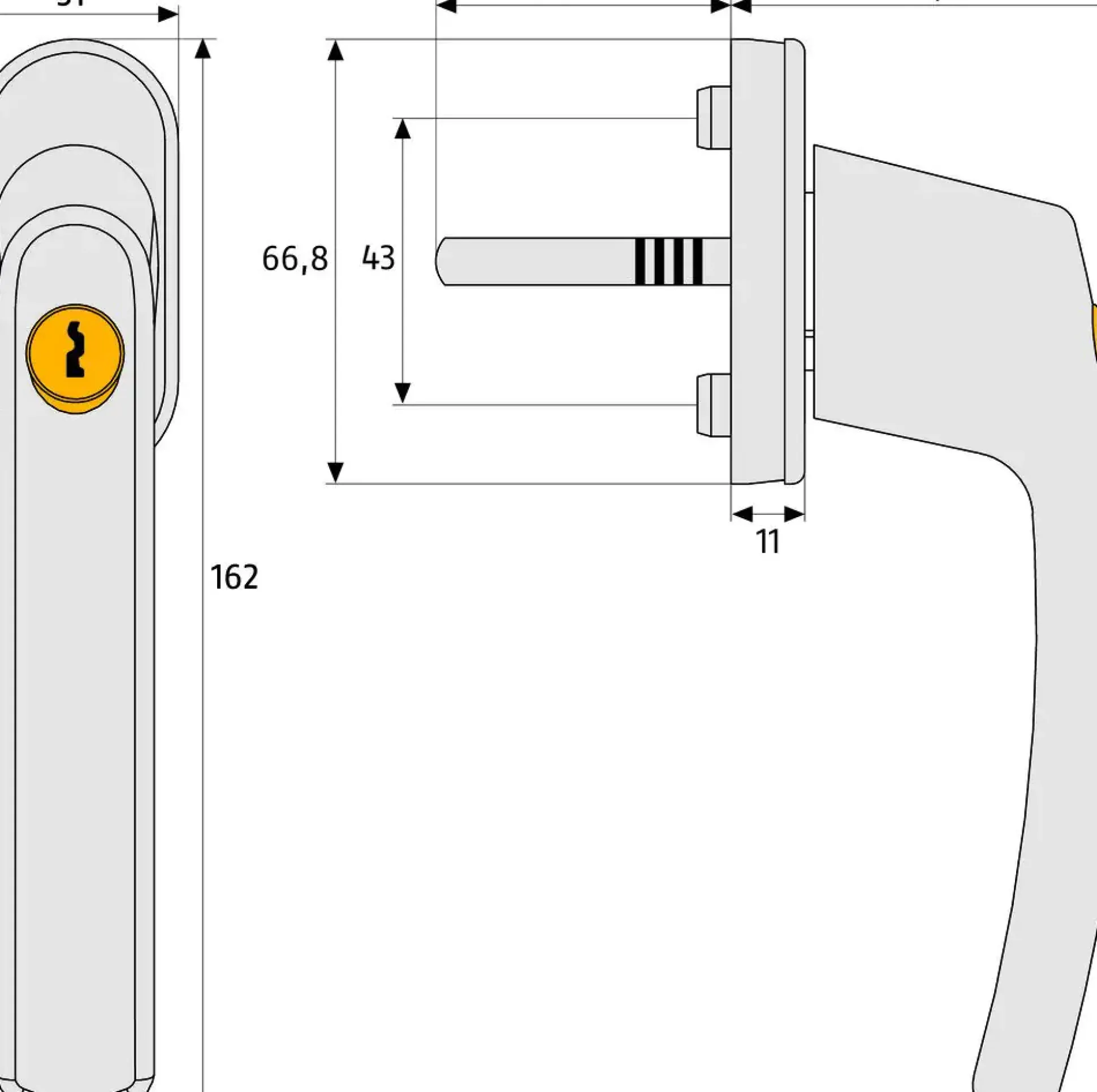 Abus Fenstergriff FG 210 weiß - 3 Stück