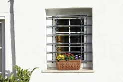 Alberts Fenstergitter Amsterdam 105 x 60 x 70 cm, galvanisch blau verzinkt