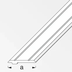 alfer Abdeck-Profil, einseitig 1 m, 19.5 mm Aluminium roh blank