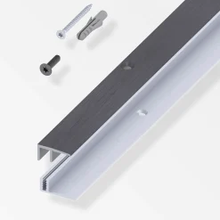 alfer Abschluss- + Träger- 1 m, 21 x 10.5 x 7 - 15 mm Alu eloxiert