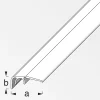 alfer Abschluss-Profil 1 m, 32 x 12.5 mm Alu eloxiert gebürstet schwarz