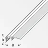 alfer Abschluss-Profil 1 m, 32 x 12.5 mm Aluminium eloxiert silber