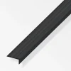 alfer Abschlussprofil 1 m, 25 x 10 mm PVC (Kunststoff) glatt schwarz