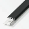 alfer Abschluss-Profil 1 m, 19.5 x 7 mm Alu eloxiert gebürstet schwarz