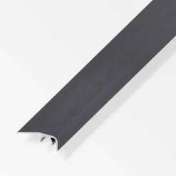 alfer Abschluss-Profil 1 m, 32 x 12.5 mm Alu eloxiert gebürstet dunkelgrau