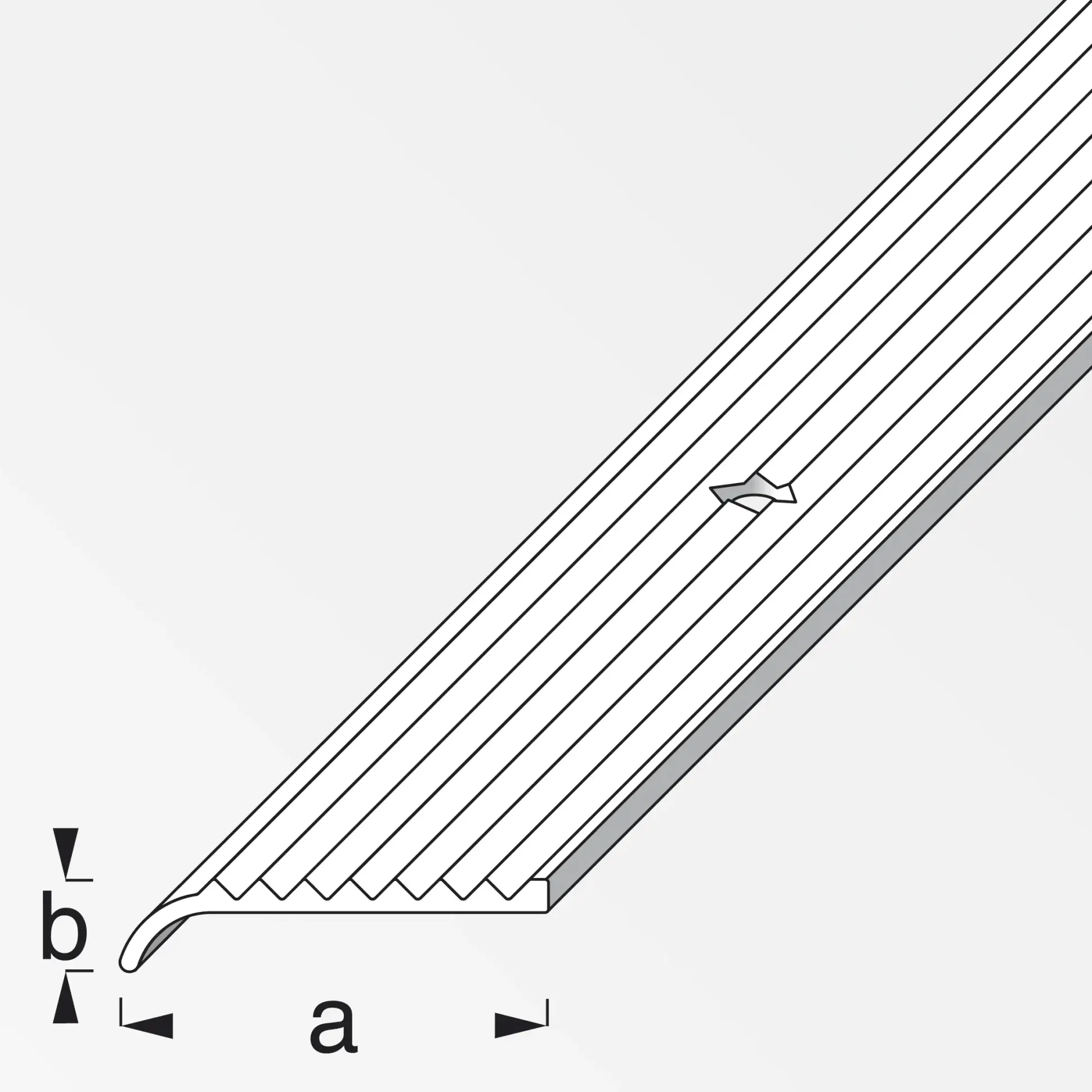 alfer Abschlussprofil 1 m, 25 x 6 mm Aluminium eloxiert bronze