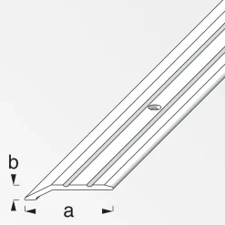alfer Abschlussprofil 2 m, 30 x 5 mm Aluminium eloxiert titan
