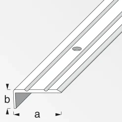 alfer Abschlussprofil 2 m, 25 x 10 mm Aluminium eloxiert titan