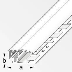 alfer Abschluss-Profil 1 m, 19.5 x 7 mm Aluminium eloxiert messing