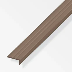 alfer Abschlussprofil 1 m, 25 x 10 mm PVC (Kunststoff) glatt braun