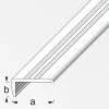 alfer Abschlussprofil 1 m, 25 x 10 mm PVC (Kunststoff) glatt graubeige