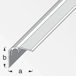 alfer Abschluss-Profil 1 m, 32 x 27 mm Aluminium eloxiert silber