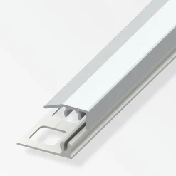 alfer Abschluss-Profil, 8,5 mm 2 m, 19.5 x 7 mm Alu Edelstahl Optik