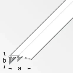 alfer Abschluss-Profil, 12,5 mm 2 m, 32 x 12.5 mm Edelstahl Optik