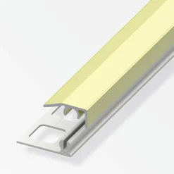 alfer Abschluss-Profil, 8,5 mm 2 m, 19.5 x 7 mm Aluminium eloxiert messing