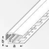 alfer Abschluss-Profil, 8,5 mm 2 m, 19.5 x 7 mm Aluminium eloxiert titan