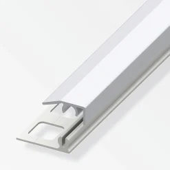 alfer Abschluss-Profil, 8,5 mm 2 m, 19.5 x 7 mm Aluminium eloxiert silber
