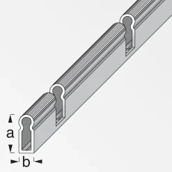 alfer Alu-Träger-Profil Renovation 1 m, 20 x 8 mm Alu roh blank
