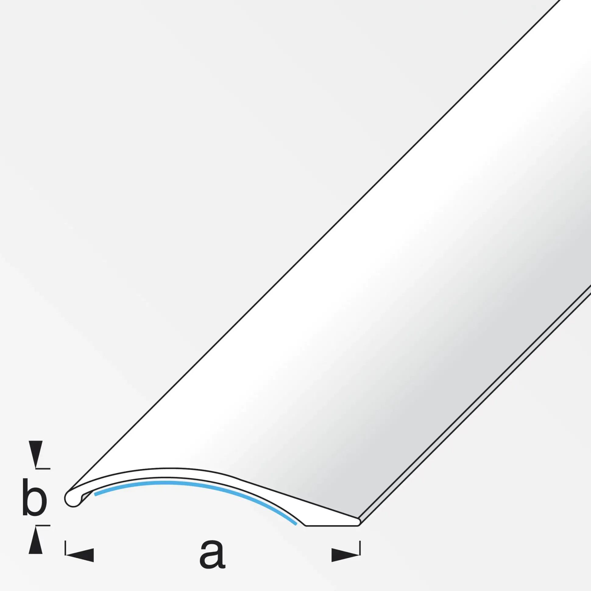 alfer Ausgleichsprofil 1 m, 38.5 x 7.5 mm Alu beschichtet sublimiert eiche