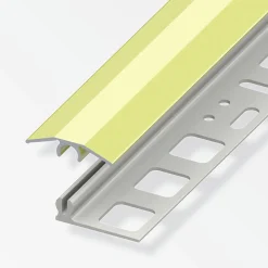 alfer Übergangs-Profil 2 m, 25 x 7 mm Aluminium eloxiert messing