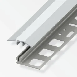 alfer Übergangs-Profil 2 m, 25 x 7 mm Alu eloxiert gebürstet edelstahl
