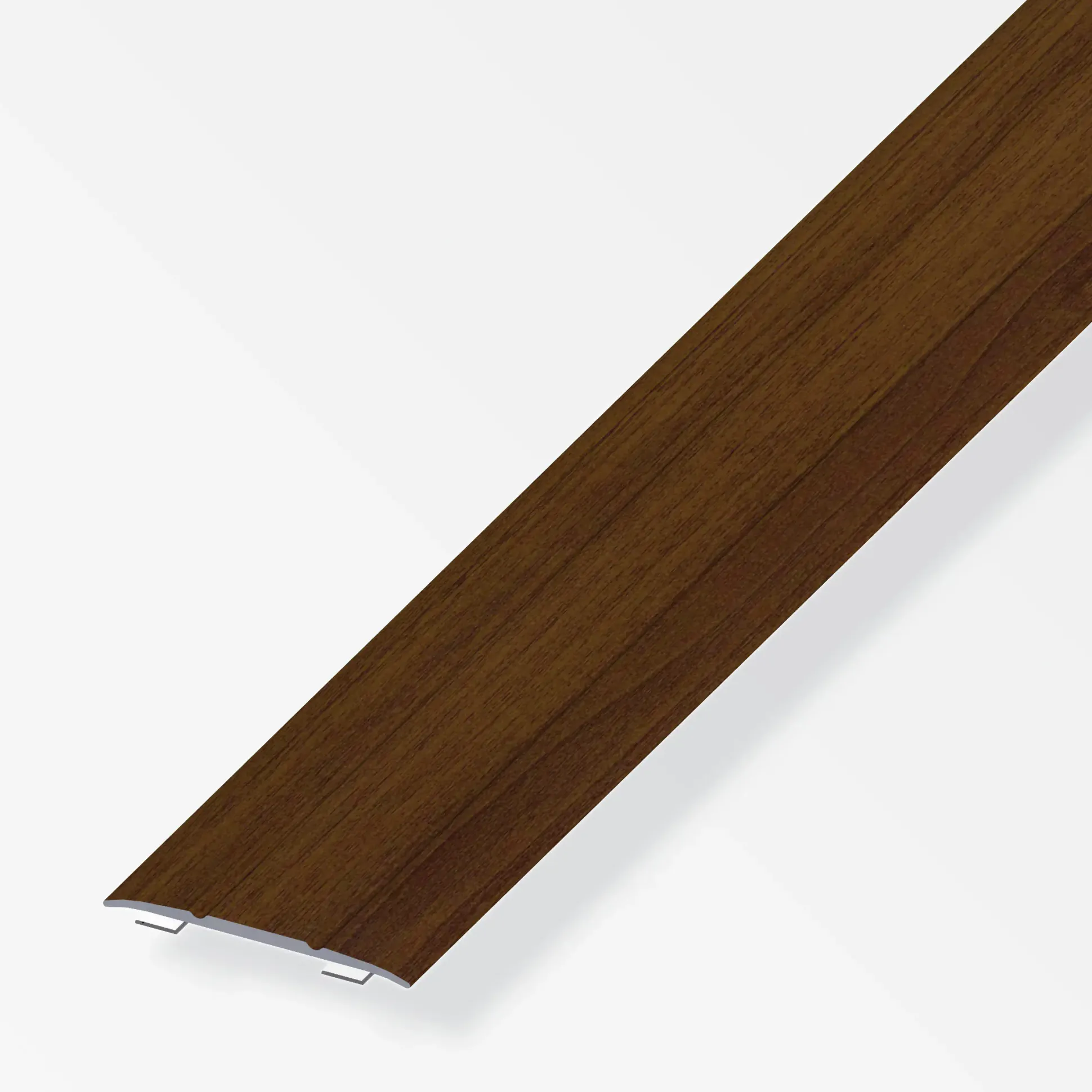 alfer Übergangsprofil 1 m, 37 x 2.5 mm Alu beschichtet sublimiert nussbaum