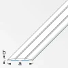 alfer Übergangsprofil 2 m, 37 x 2.5 mm Aluminium eloxiert silber