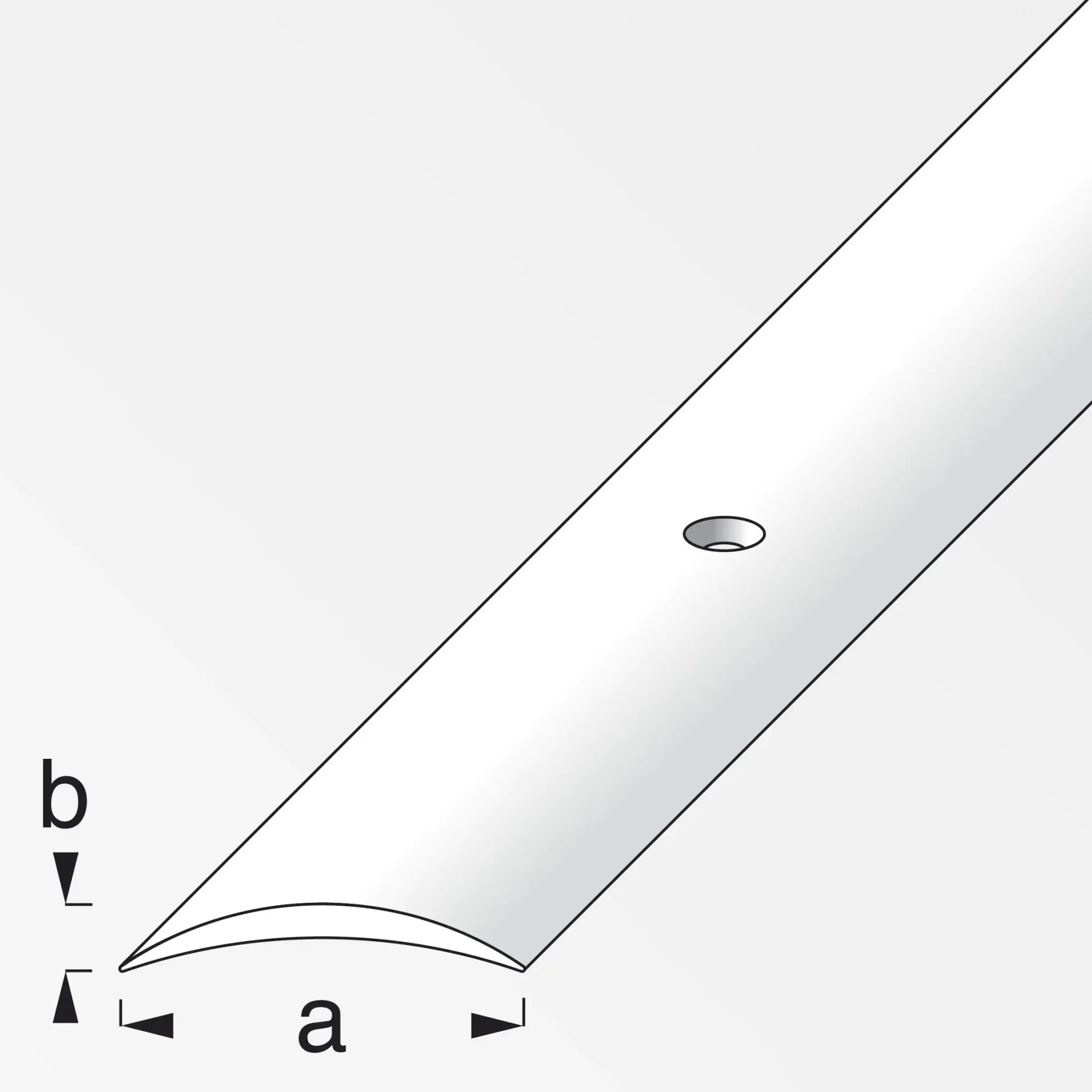 alfer Übergangsprofil 2 m, 30 x 5 mm Aluminium eloxiert titan