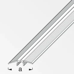 alfer Übergangs-Profil 2 m, 33 mm Aluminium eloxiert champagner