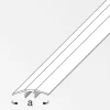 alfer Übergangs-Profil 2 m, 33 mm Alu eloxiert gebürstet Edelstahl Optik