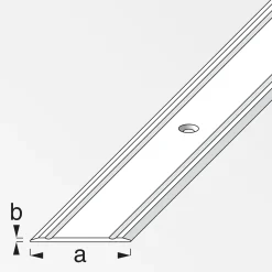 alfer Übergangsprofil 2 m, 30 x 2 mm Aluminium eloxiert bronze