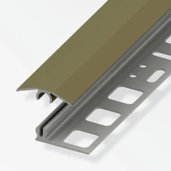 alfer Übergangs-Profil 2 m, 25 x 7 mm Aluminium eloxiert bronze