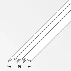 alfer Übergangs-Profil 1 m, 33 mm Alu eloxiert gebürstet schwarz, schwarz