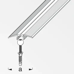 alfer Übergangs-Profil und Dübel-System 0.9 m, 33 mm, Alu, eloxiert, titan