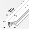 alfer Übergangs-Profil und Träger-Profil 1 m, 33 x 7 - 15 mm Alu messing