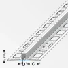 alfer Dehnfugenprofil 1 m, 10 x 8 x 21 mm PVC (Kunststoff) glatt betongrau