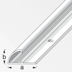 alfer Einfassprofil 1 m, 26 x 13 mm Aluminium eloxiert silber
