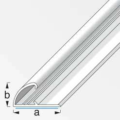 alfer Einfassprofil 1 m, 26 x 13 mm Aluminium eloxiert messing