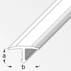 alfer Fugenabdeckprofil 1 m, 6 x 14 mm Aluminium eloxiert titan