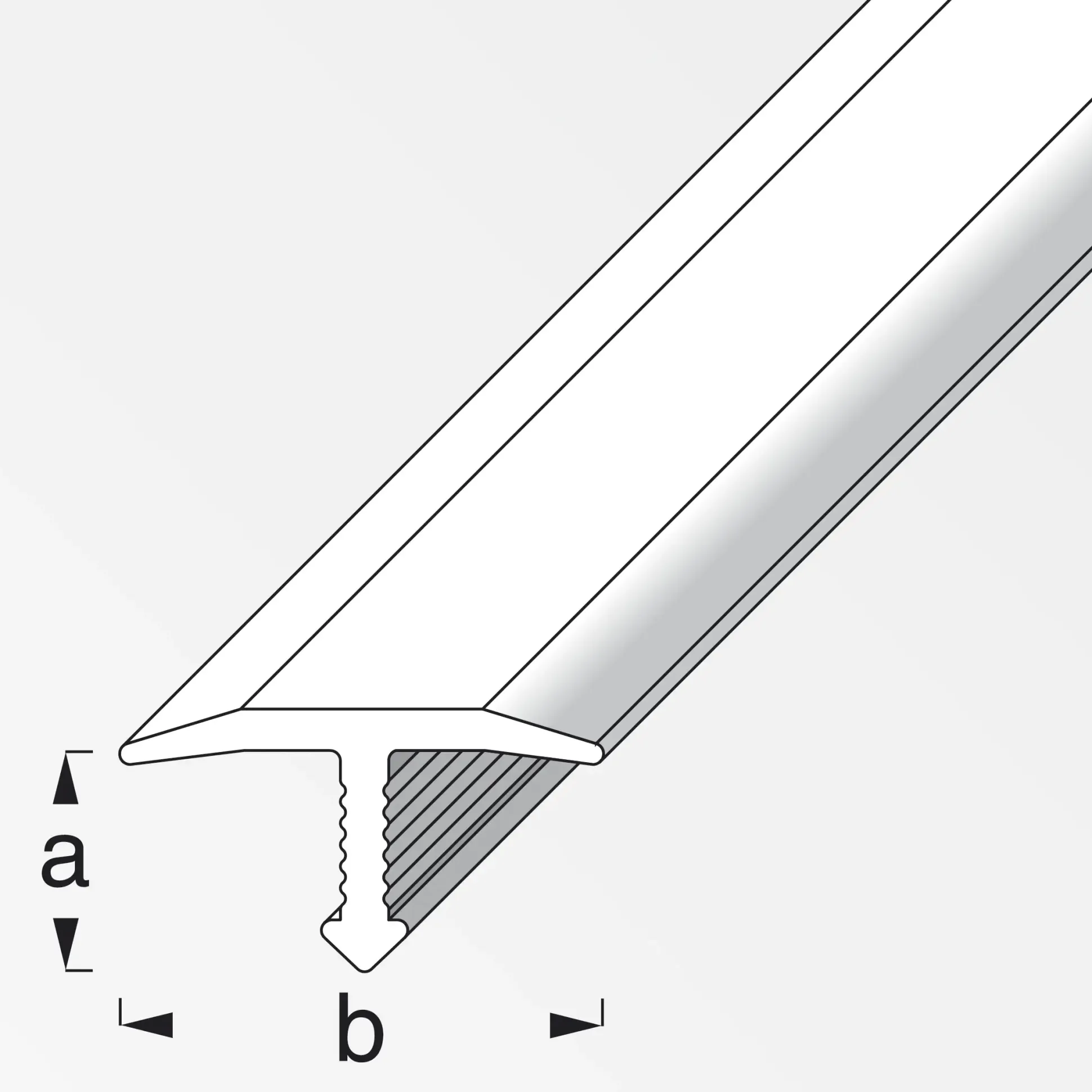 alfer Fugenabdeckprofil 1 m, 6 x 25 mm Aluminium eloxiert titan