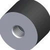 alfer Gummipuffer mit Gewinde M8 PVC (Kunststoff) glatt schwarz