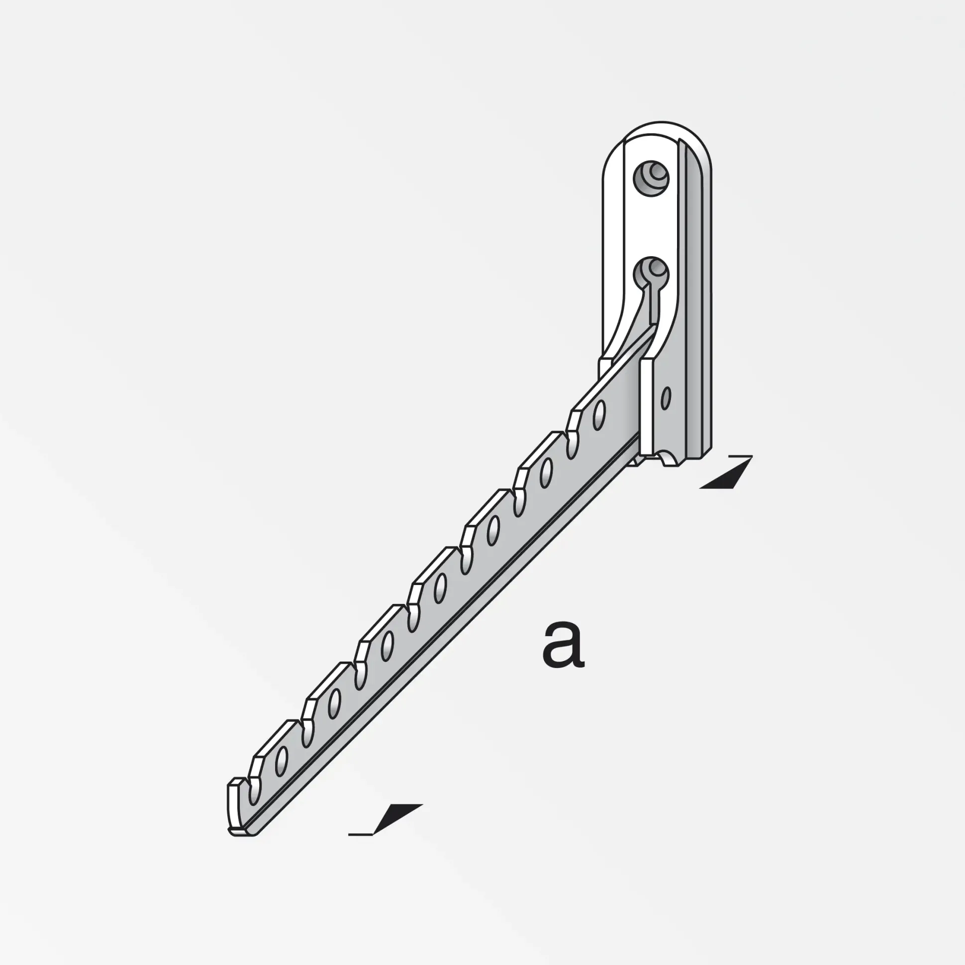 alfer Kleiderlüfter 330 mm 330 mm Aluminium beschichtet weiss