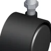 alfer Möbelrolle 40 mm 40 x Maß D: M10, PVC (Kunststoff) glatt schwarz