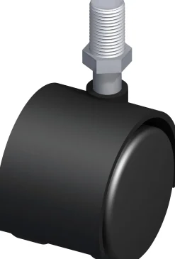 alfer Möbelrolle 40 mm 40 x Maß D: M10, PVC (Kunststoff) glatt schwarz