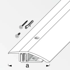 alfer Niveauausgleichs- Träger-Profil 1 m, 45 x 7 - 15 mm dunkelgrau