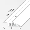 alfer Niveauausgleichs- Träger-Profil 1 m, 45 x 7 - 15 mm titan