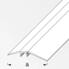 alfer Niveauausgleichs-Profil 2 m, 56 mm Alu eloxiert Edelstahl Optik