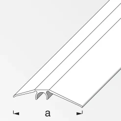 alfer Niveauausgleichs-Profil 2 m, 56 mm Alu eloxiert Edelstahl Optik